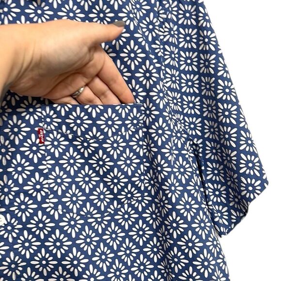 Levis Button Down Shirt Men's Size Large Short Sleeve One Pocket Standard Fit - Picture 5 of 12